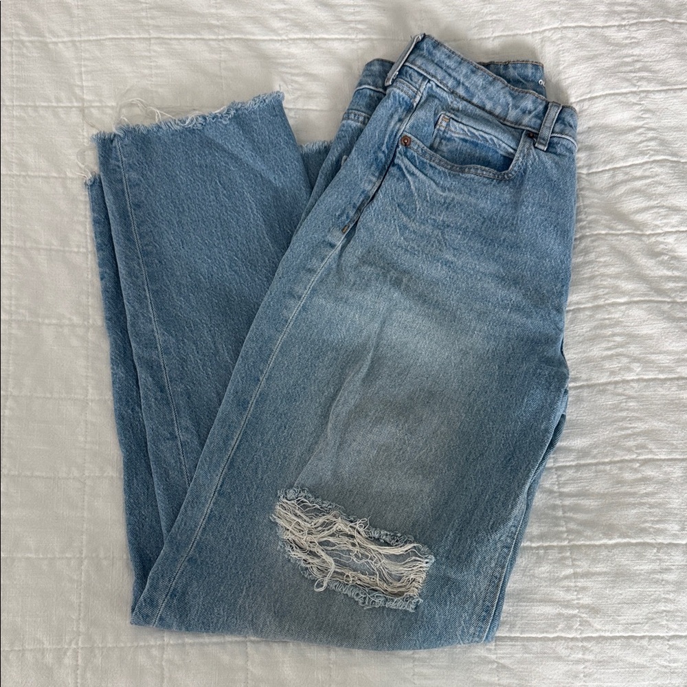 Old Navy Light Blue High-Rise Wide Leg Jeans